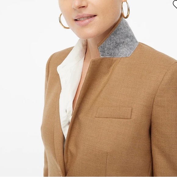 J. Crew Schoolboy  Tan Blazer NWOT Sz 14 - Picture 2 of 8